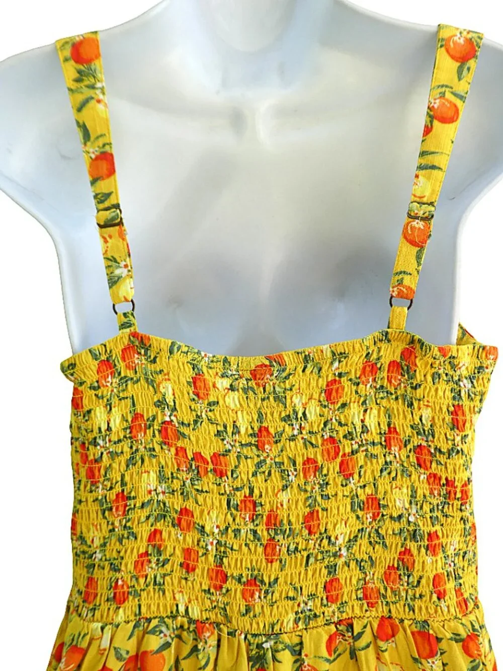 Citrus Fruit Yellow Romper Wild Fable Bright Oranges Blossoms Wide Leg Shorts M